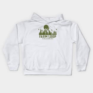 Farm Loop Alaska Mountain Souvenir Kids Hoodie